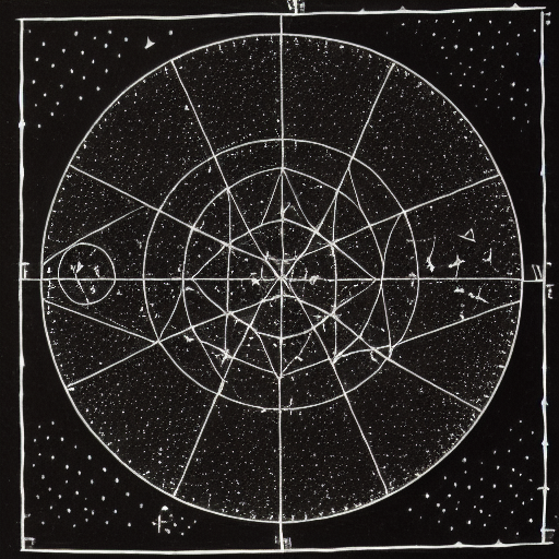 Star constellations graphed in silver ink on black paper, 10th century manuscript