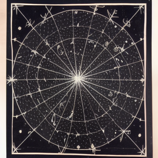 Star constellations graphed in silver ink on black paper, 10th century manuscript