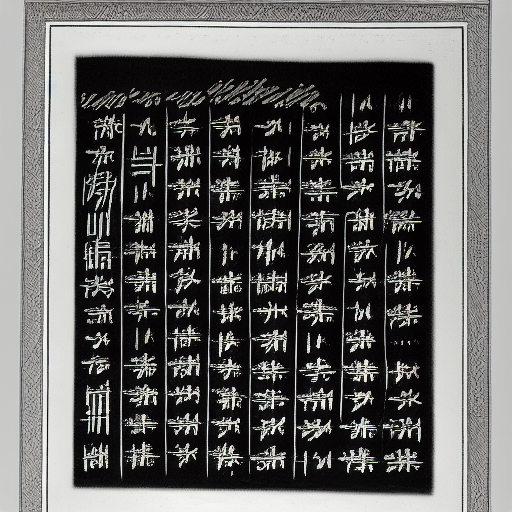 Abecedary in unknown script in silver ink on black paper, 10th century manuscript