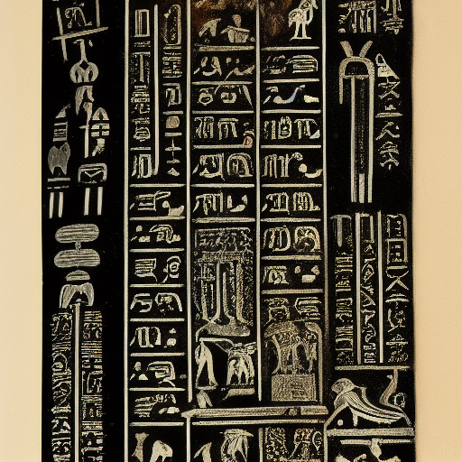 Abecedary in unknown hieroglyphs in silver ink on black paper, 10th century manuscript