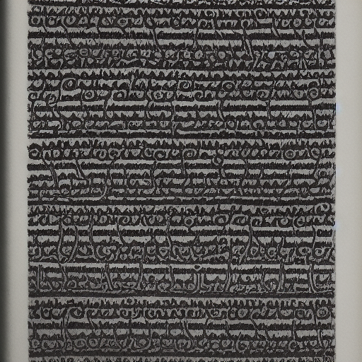 Floral patterns graphed in silver ink on black paper, 10th century manuscript