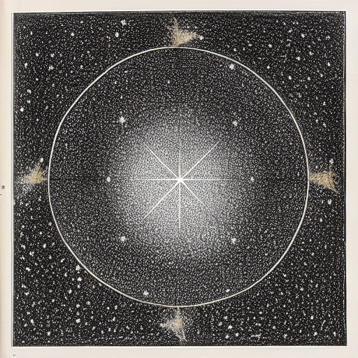 Star constellations graphed in silver ink on black paper, 10th century manuscript