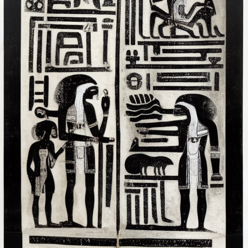 Abecedary in unknown hieroglyphs in silver ink on black paper, 10th century manuscript