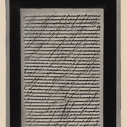 Abecedary in unknown script in silver ink on black paper, 10th century manuscript