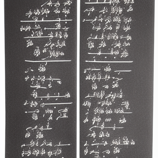 Abecedary in unknown script in silver ink on black paper, 10th century manuscript