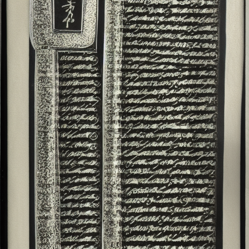 Abecedary in unknown script in silver ink on black paper, 10th century manuscript