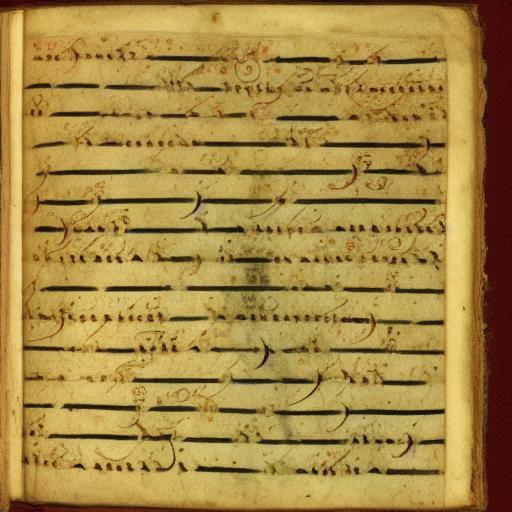 12th century manuscript in an unknown alphabet, high-contrast scan