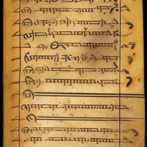 12th century manuscript in an unknown alphabet, mathematical diagrams and formulas
