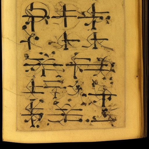 12th century manuscript in an unknown alphabet, high-contrast scan