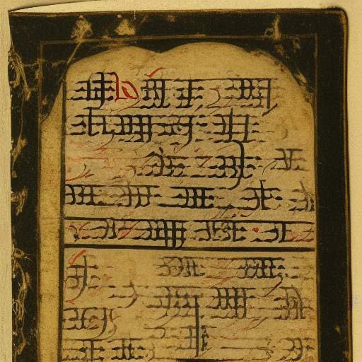 12th century manuscript in an unknown alphabet, high-contrast scan