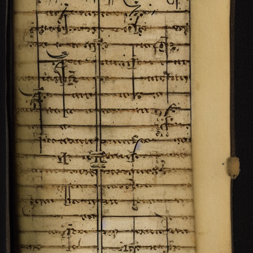 12th century manuscript in an unknown alphabet, high-contrast scan