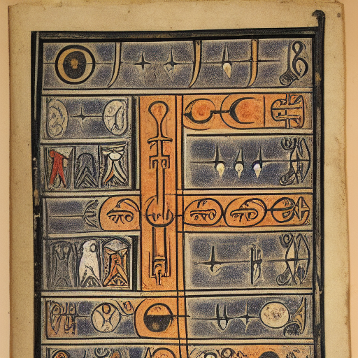 An astrological occult manuscript illustration, 10th century