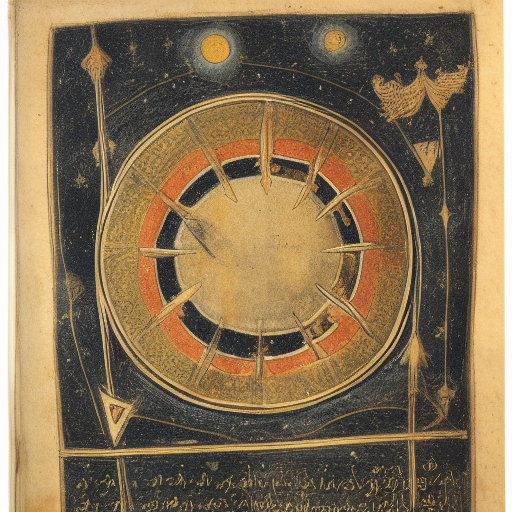 An astrological occult manuscript illustration, 10th century