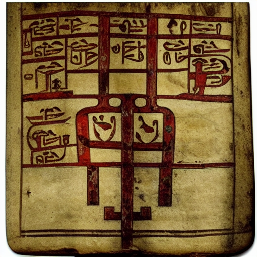 Magical symbols on talisman papyrus 9th century