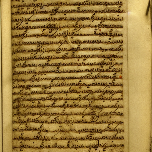 12th century manuscript in an unknown alphabet, high-contrast scan
