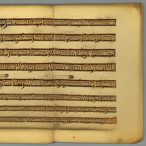 12th century manuscript in an unknown alphabet, high-contrast scan