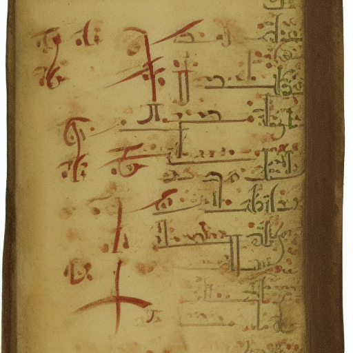 12th century manuscript in an unknown alphabet, high-contrast scan