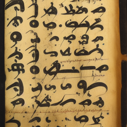 12th century manuscript in an unknown alphabet