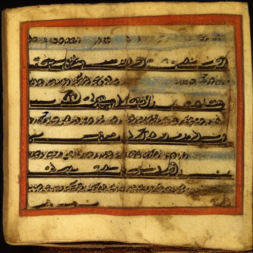 12th century manuscript in an unknown alphabet, high-contrast scan