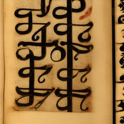 12th century bilingual manuscript in two unknown alphabets, high-contrast scan