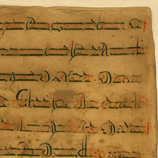12th century manuscript in an unknown alphabet, high-contrast scan