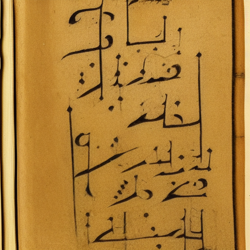 12th century manuscript in an unknown alphabet, high-contrast scan