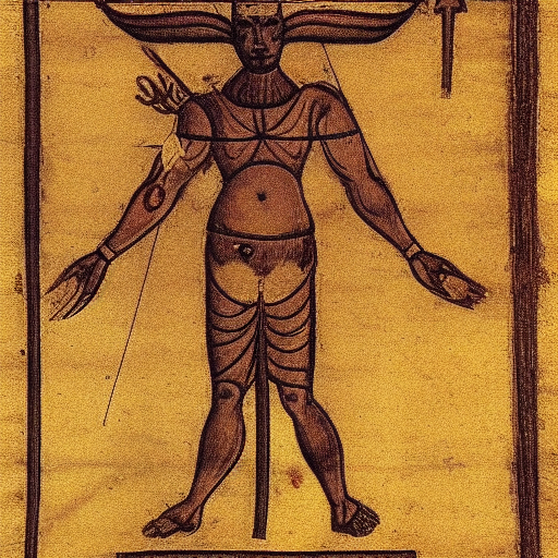 Occult astrological symbolism, 3rd century BC papyrus illustration