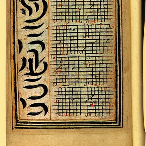 12th century manuscript in an unknown alphabet, high-contrast, high-resolution scan