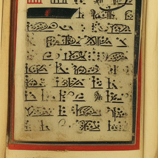 12th century manuscript in an unknown alphabet, high-contrast scan
