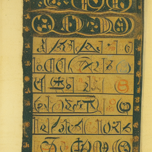 12th century illustrated astrological manuscript in an unknown alphabet, high-contrast scan
