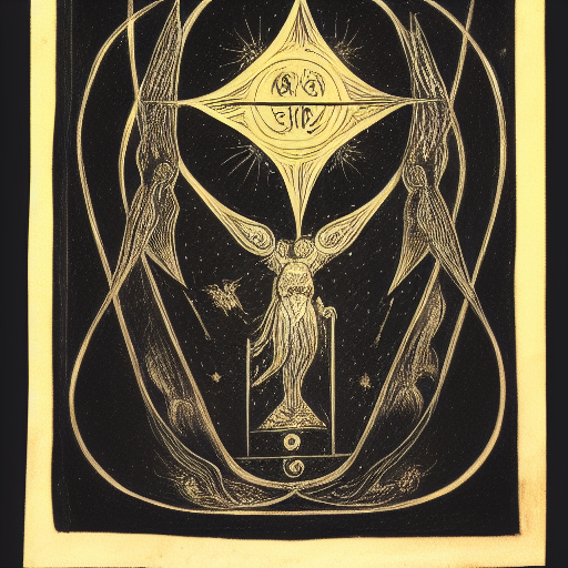 Occult astrological symbolism drawn in silver and gold ink on black paper, 15th century manuscript illustration