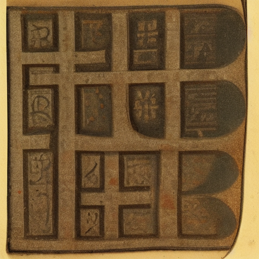 12th century manuscript in an unknown alphabet, high-contrast scan