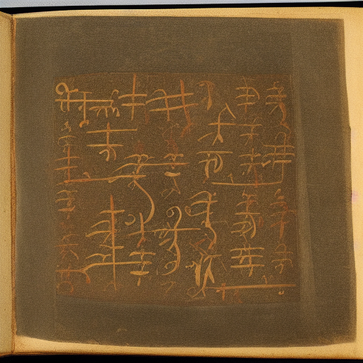 12th century manuscript in an unknown alphabet, high-contrast scan