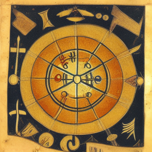 An astrological occult manuscript illustration, 10th century