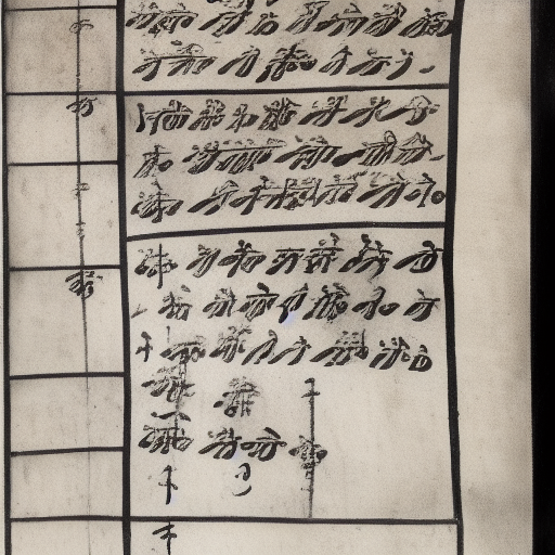 Abecedary in unknown script in silver ink on black paper, 10th century manuscript