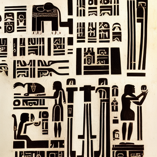 Abecedary in unknown hieroglyphs in silver ink on black paper, 10th century manuscript