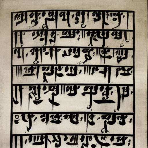 Abecedary in unknown script in silver ink on black paper, 10th century manuscript