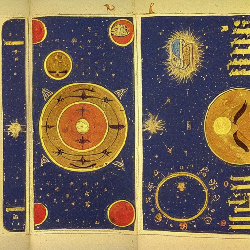 An astrological occult manuscript illustration, 10th century